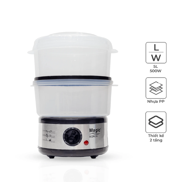 Nồi hấp thực phẩm 2 tầng Magic A-64 – Hấp nhanh – Dung tích lớn – Tiện lợi cho gia đình