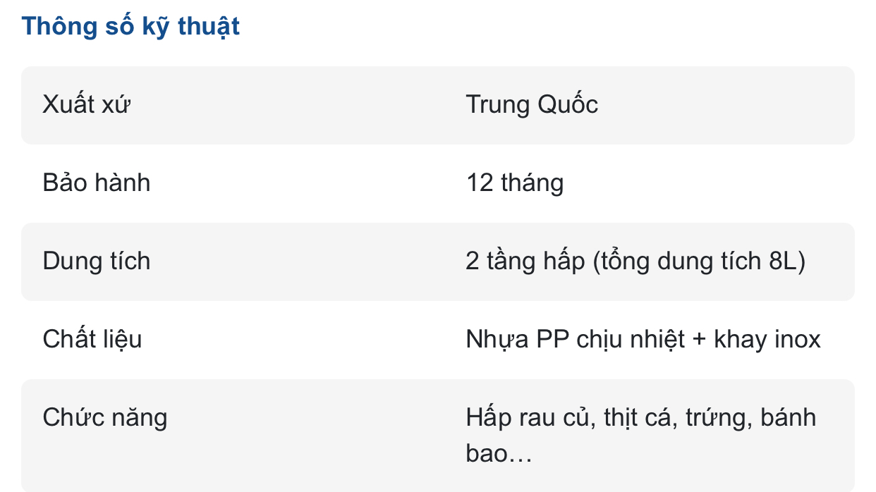 Nồi hấp thực phẩm 2 tầng Magic A-64 – Hấp nhanh – Dung tích lớn – Tiện lợi cho gia đình