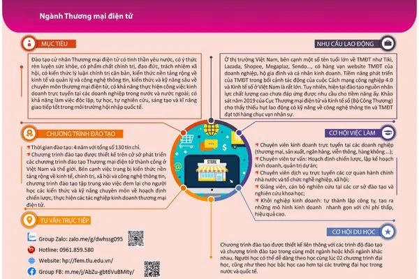 THÔNG TIN TUYỂN SINH NGÀNH THƯƠNG MẠI ĐIỆN TỬ - SINH VIÊN ĐÓN ĐẦU XU HƯỚNG