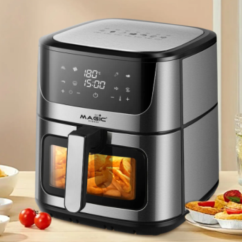 Nồi Chiên Không Dầu Eco Magic AC-129 Dung Tích 8L – Công Suất 1800W – Công Nghệ Rapid Air – Tiện Lợi Gia Đình